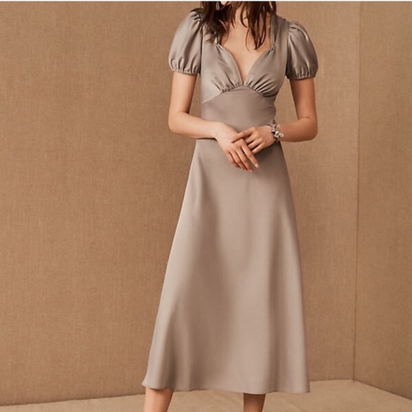 Sachin + Babi Dresses & Skirts - Sachin+Babi Shelley Sachin Puff Sleeve Graduation Prom FormalDress Taupe Size 12